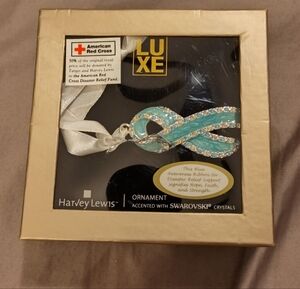 NWT! Harvey Lewis Blue Ribbon Ornament